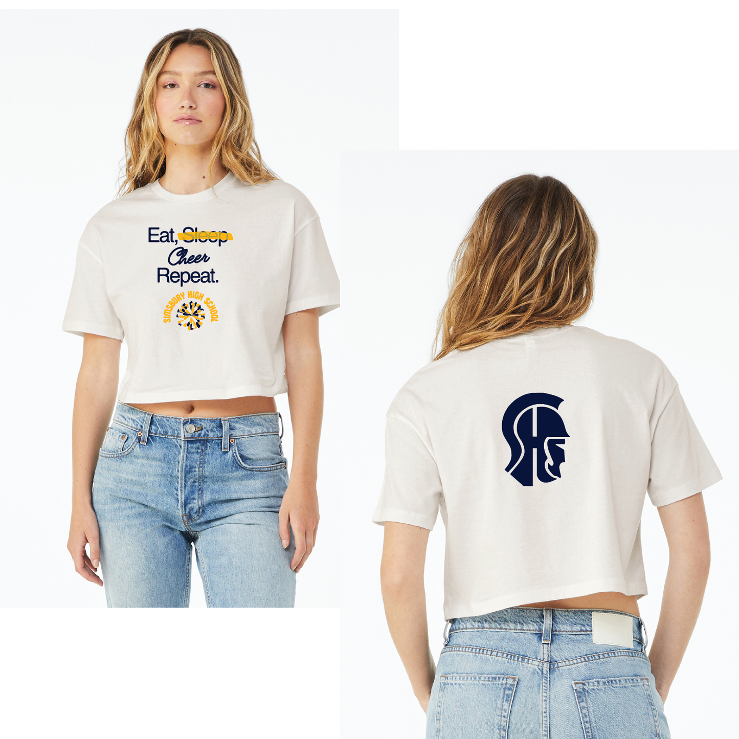 SHS Cheer: Choose your Logo! BELLA+CANVAS® Women’s Jersey Crop Tee. BC6482 Choose