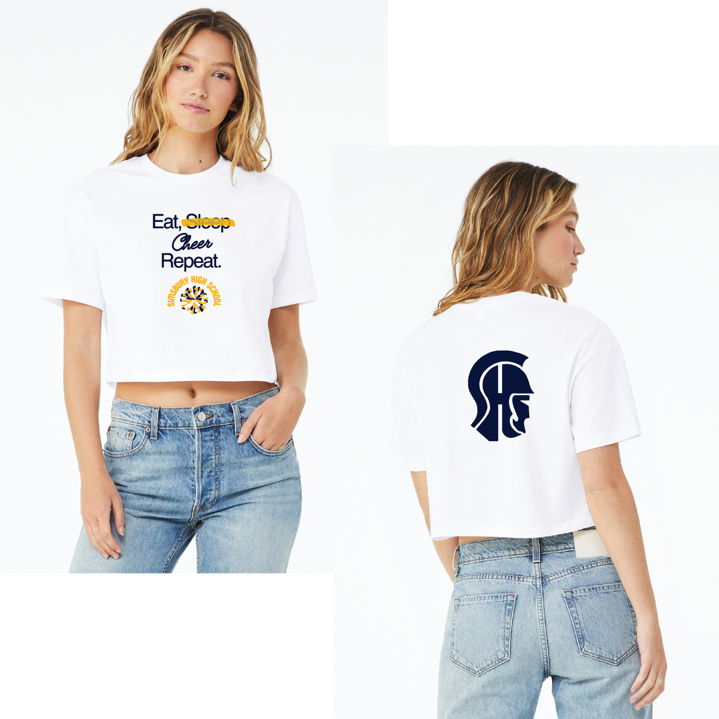 SHS Cheer: Choose your Logo! BELLA+CANVAS® Women’s Jersey Crop Tee. BC6482 Choose