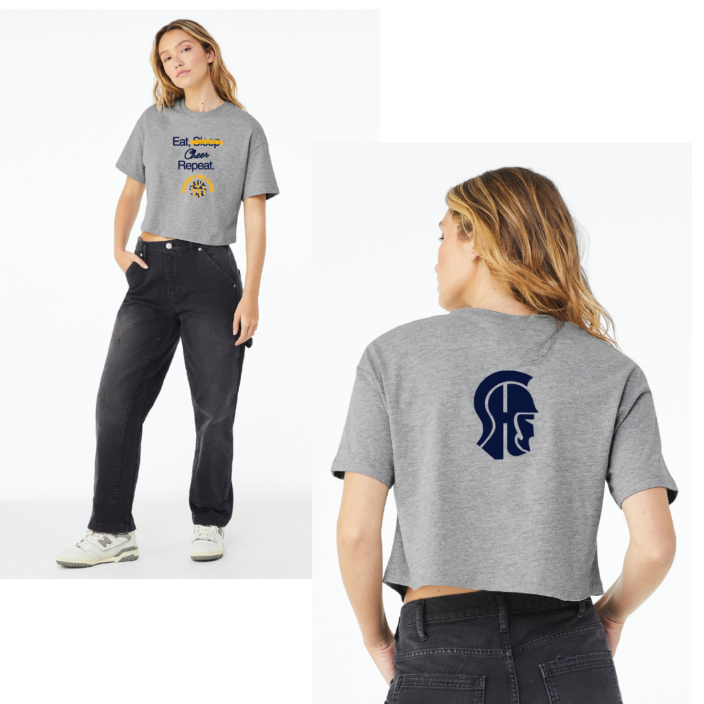 SHS Cheer: Choose your Logo! BELLA+CANVAS® Women’s Jersey Crop Tee. BC6482 Choose