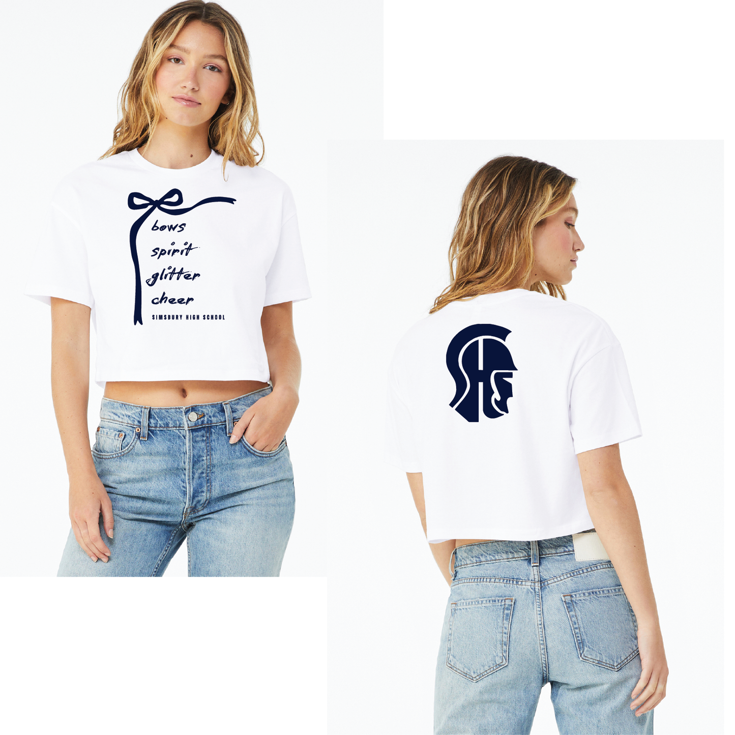 SHS Cheer: Choose your Logo! BELLA+CANVAS® Women’s Jersey Crop Tee. BC6482 Choose