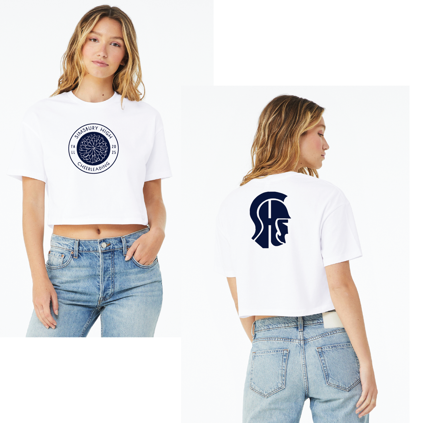 SHS Cheer: Choose your Logo! BELLA+CANVAS® Women’s Jersey Crop Tee. BC6482 Choose