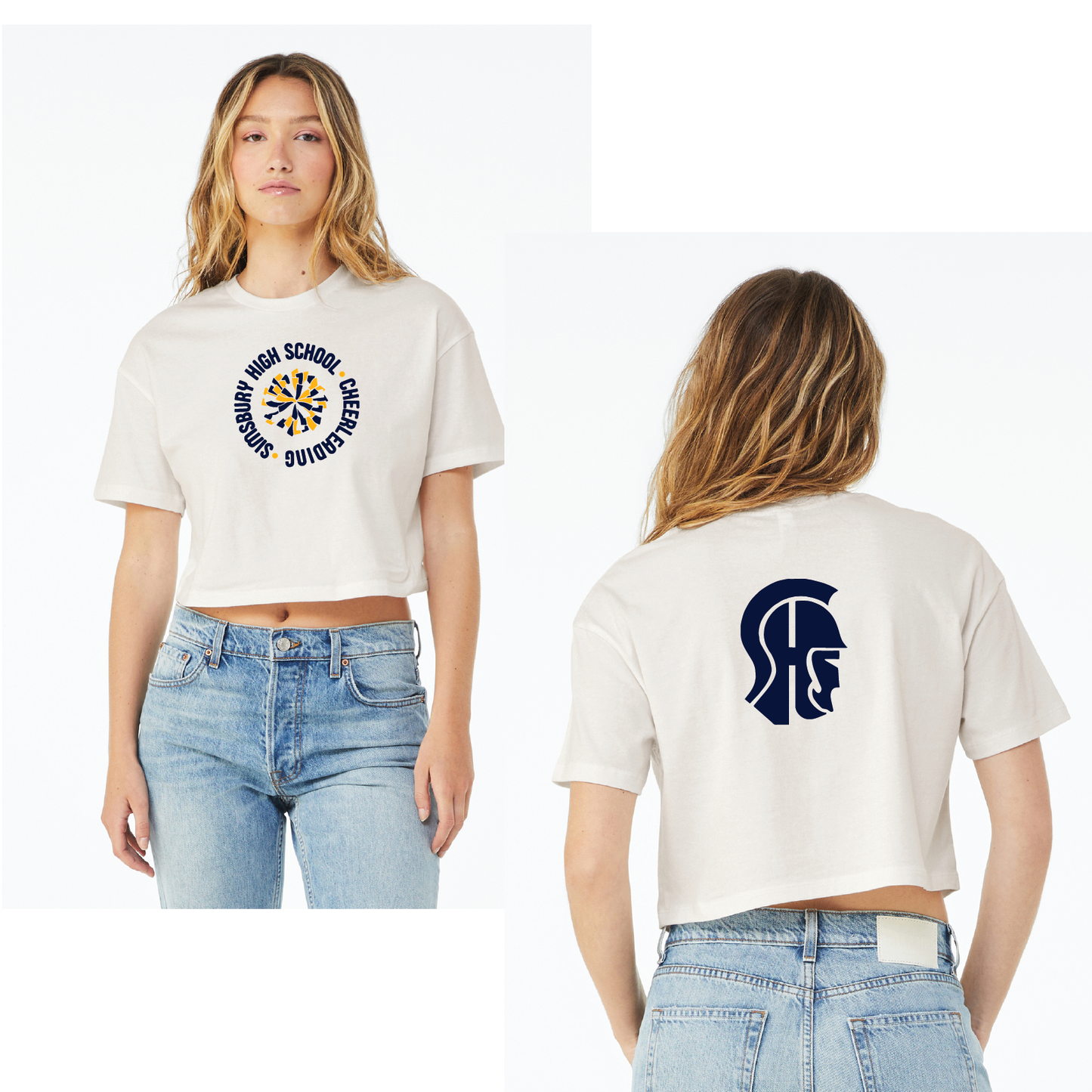 SHS Cheer: Choose your Logo! BELLA+CANVAS® Women’s Jersey Crop Tee. BC6482 Choose