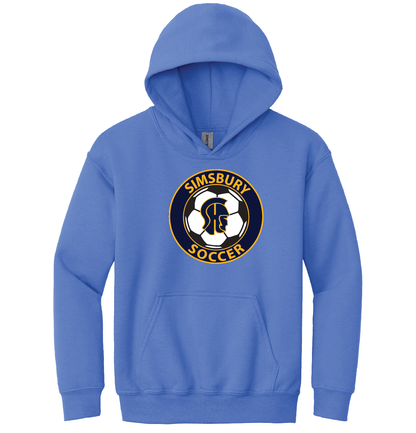 Hooded Sweatshirt Gildan 50/50:  SHS Soccer Full Front Logo