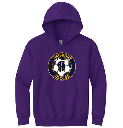 Hooded Sweatshirt Gildan 50/50:  SHS Soccer Full Front Logo