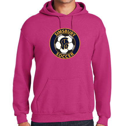 Hooded Sweatshirt Gildan 50/50:  SHS Soccer Full Front Logo