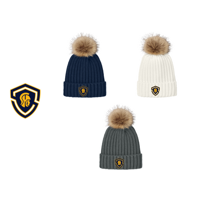 SHS Football: C990 Faux Fur Pom Beanie