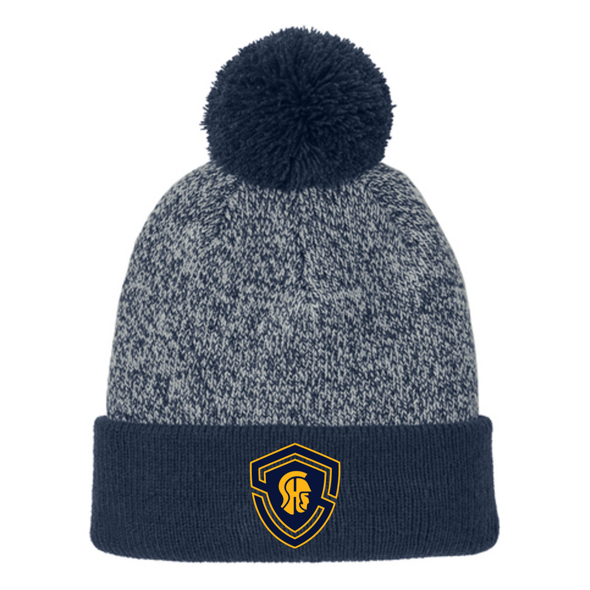 SHS Football: STC68 Sport-Tek Halftime Heather Pom Beanie