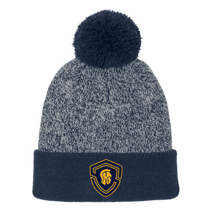 SHS Football: STC68 Sport-Tek Halftime Heather Pom Beanie