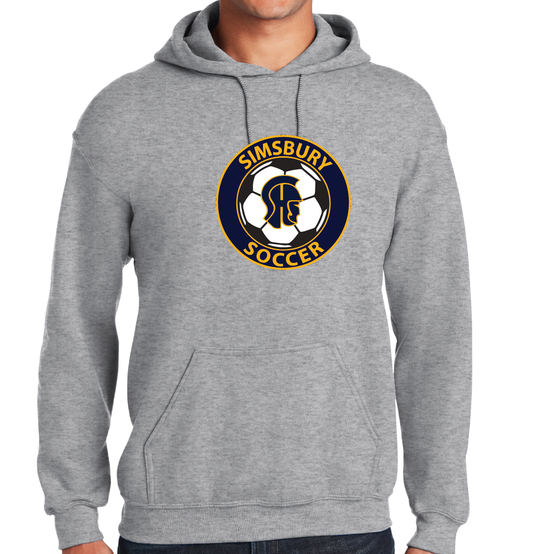 Hooded Sweatshirt Gildan 50/50:  SHS Soccer Full Front Logo