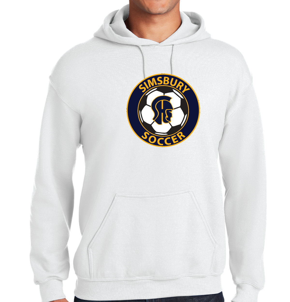 Hooded Sweatshirt Gildan 50/50:  SHS Soccer Full Front Logo