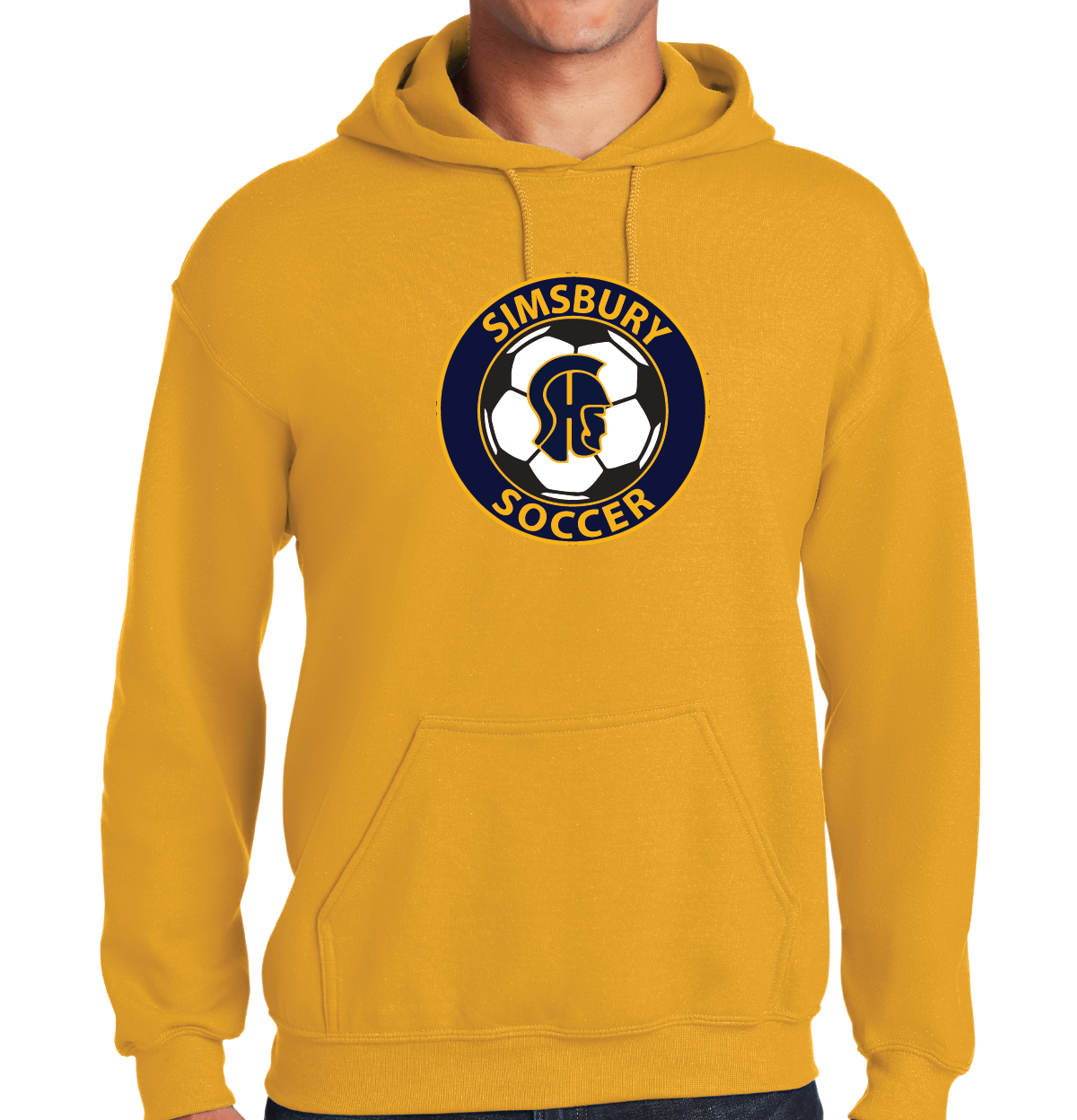 Hooded Sweatshirt Gildan 50/50:  SHS Soccer Full Front Logo