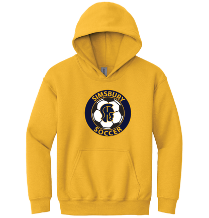 Hooded Sweatshirt Gildan 50/50:  SHS Soccer Full Front Logo