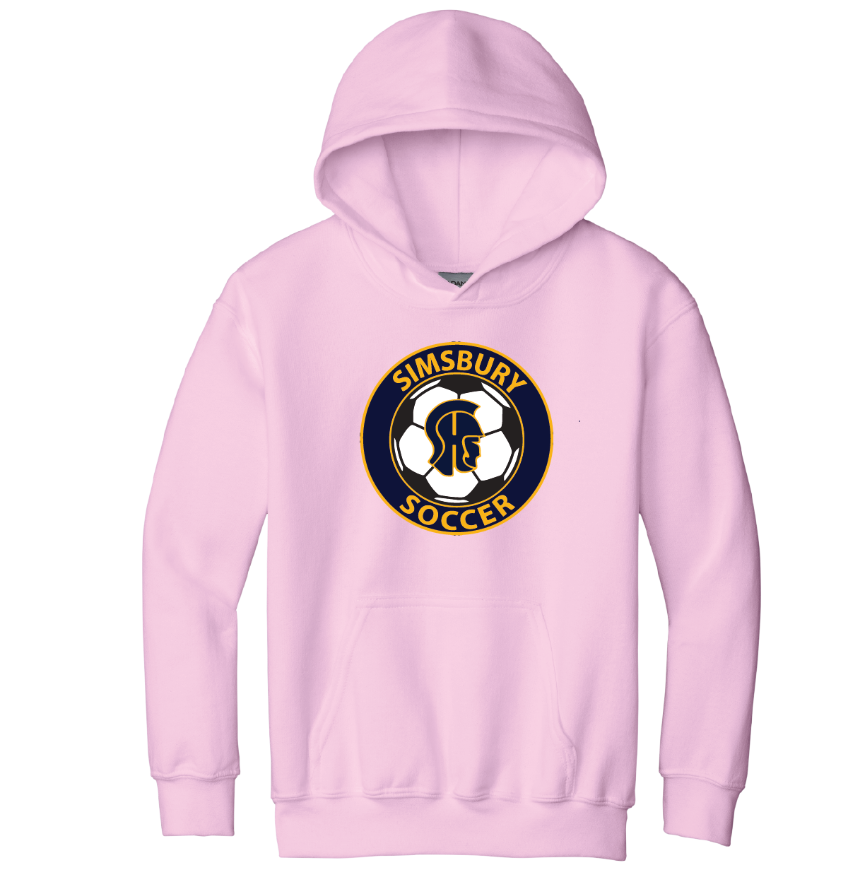 Hooded Sweatshirt Gildan 50/50:  SHS Soccer Full Front Logo