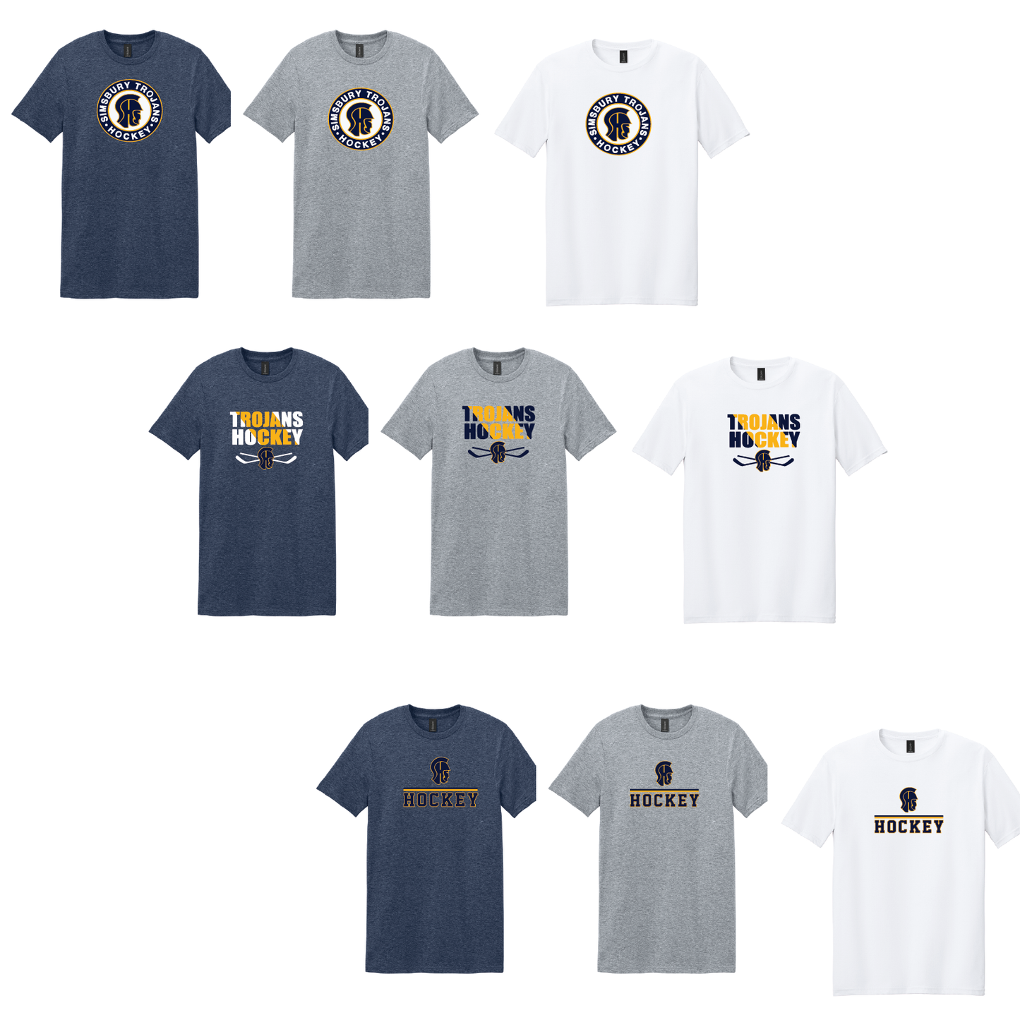 SHS Trojans Hockey: Gildan Softstyle® T-Shirt. 64000 (Choose Logo)