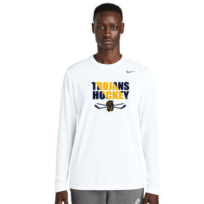 SHS Trojans Hockey: Nike Team rLegend Long Sleeve Tee. NKHQ4550 (Choose Logo)