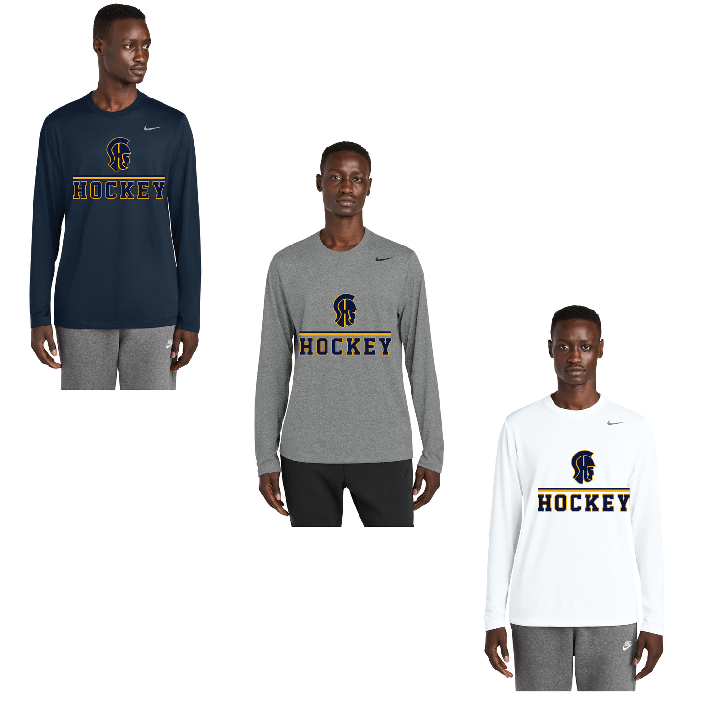 SHS Trojans Hockey: Nike Team rLegend Long Sleeve Tee. NKHQ4550 (Choose Logo)