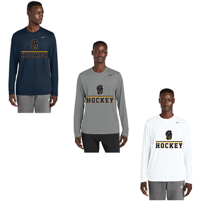 SHS Trojans Hockey: Nike Team rLegend Long Sleeve Tee. NKHQ4550 (Choose Logo)