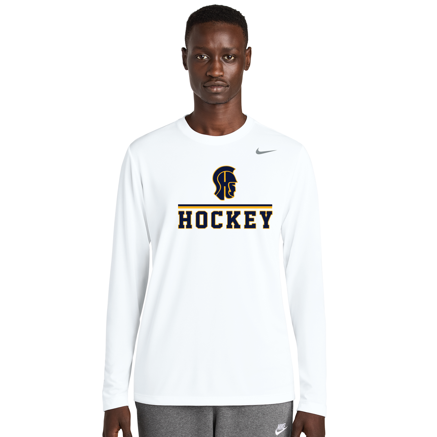 SHS Trojans Hockey: Nike Team rLegend Long Sleeve Tee. NKHQ4550 (Choose Logo)