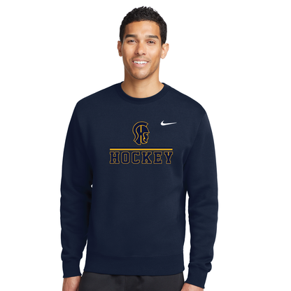 SHS Trojans Hockey: Nike Club Fleece Crew. CJ1614 (Choose Logo)