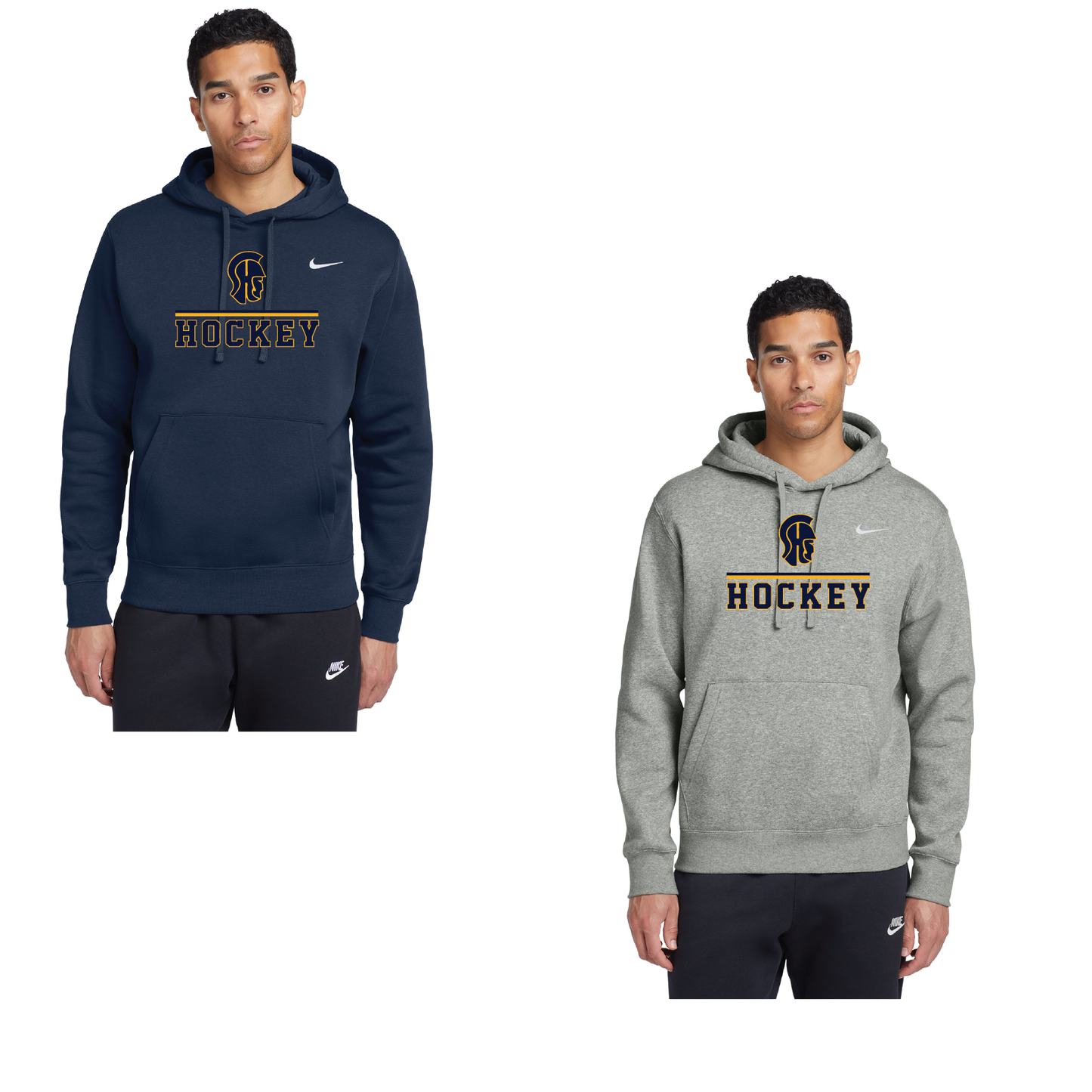 SHS Trojans Hockey: Nike Club Fleece Pullover Hoodie. CJ1611 (Choose Logo)