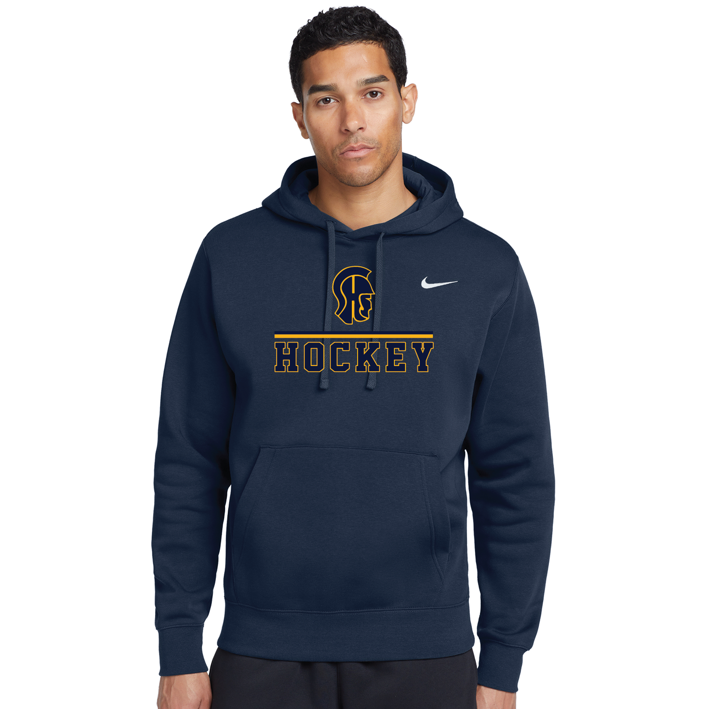 SHS Trojans Hockey: Nike Club Fleece Pullover Hoodie. CJ1611 (Choose Logo)