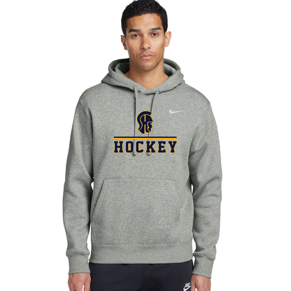 SHS Trojans Hockey: Nike Club Fleece Pullover Hoodie. CJ1611 (Choose Logo)