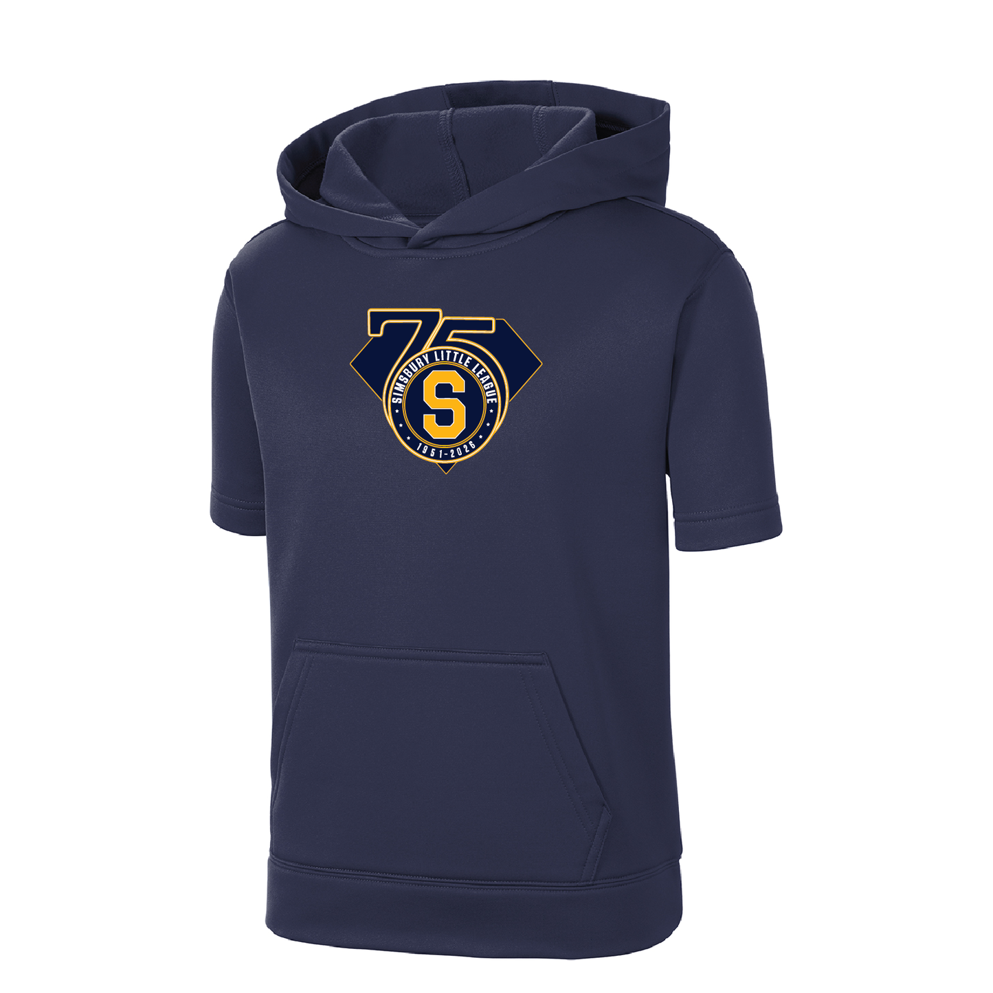 SLL: Sport-Tek Fleece Short Sleeve Hooded Pullover. ST251/ YST251 (Choose Logo Design)