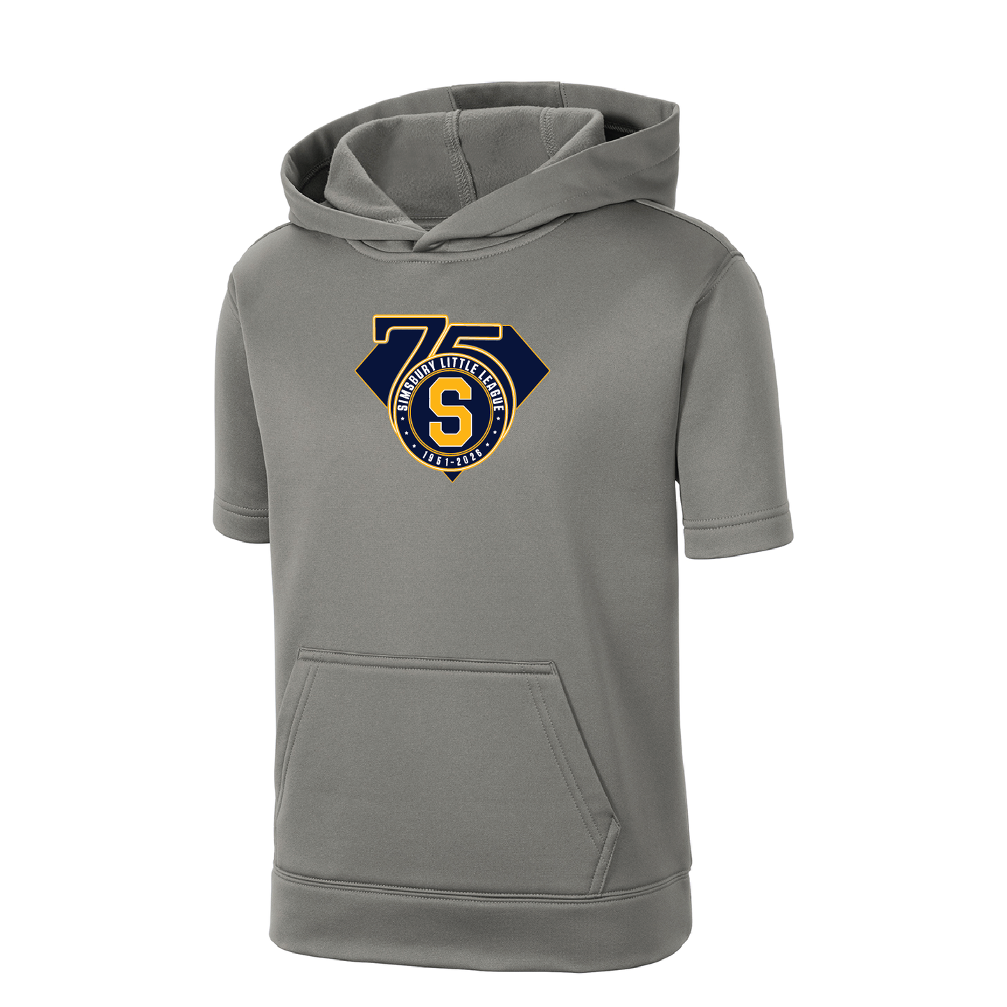 SLL: Sport-Tek Fleece Short Sleeve Hooded Pullover. ST251/ YST251 (Choose Logo Design)