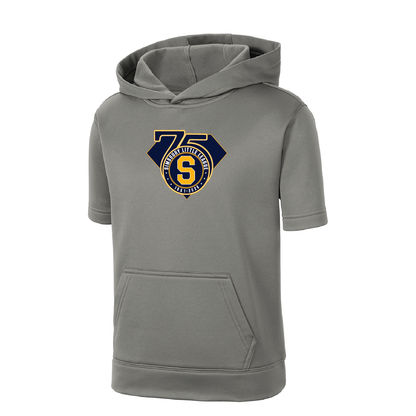 SLL: Sport-Tek Fleece Short Sleeve Hooded Pullover. ST251/ YST251 (Choose Logo Design)