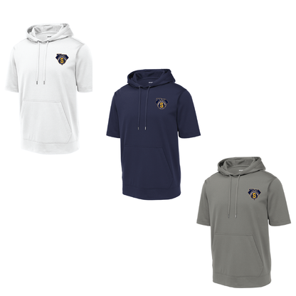 SLL: Sport-Tek Fleece Short Sleeve Hooded Pullover. ST251/ YST251 (Choose Logo Design)