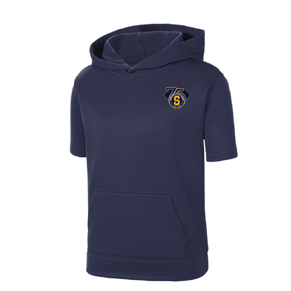 SLL: Sport-Tek Fleece Short Sleeve Hooded Pullover. ST251/ YST251 (Choose Logo Design)