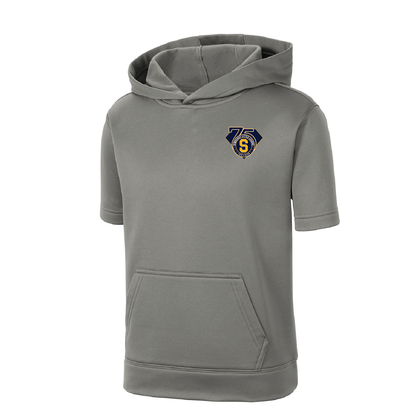 SLL: Sport-Tek Fleece Short Sleeve Hooded Pullover. ST251/ YST251 (Choose Logo Design)