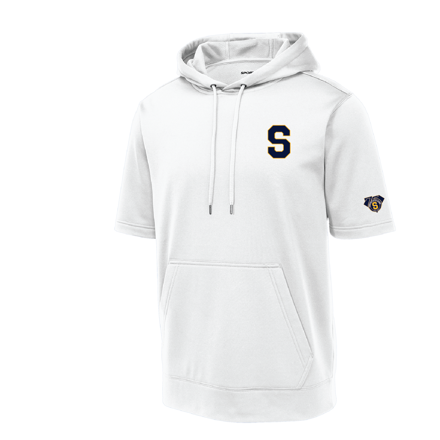 SLL: Sport-Tek Fleece Short Sleeve Hooded Pullover. ST251/ YST251 (Choose Logo Design)