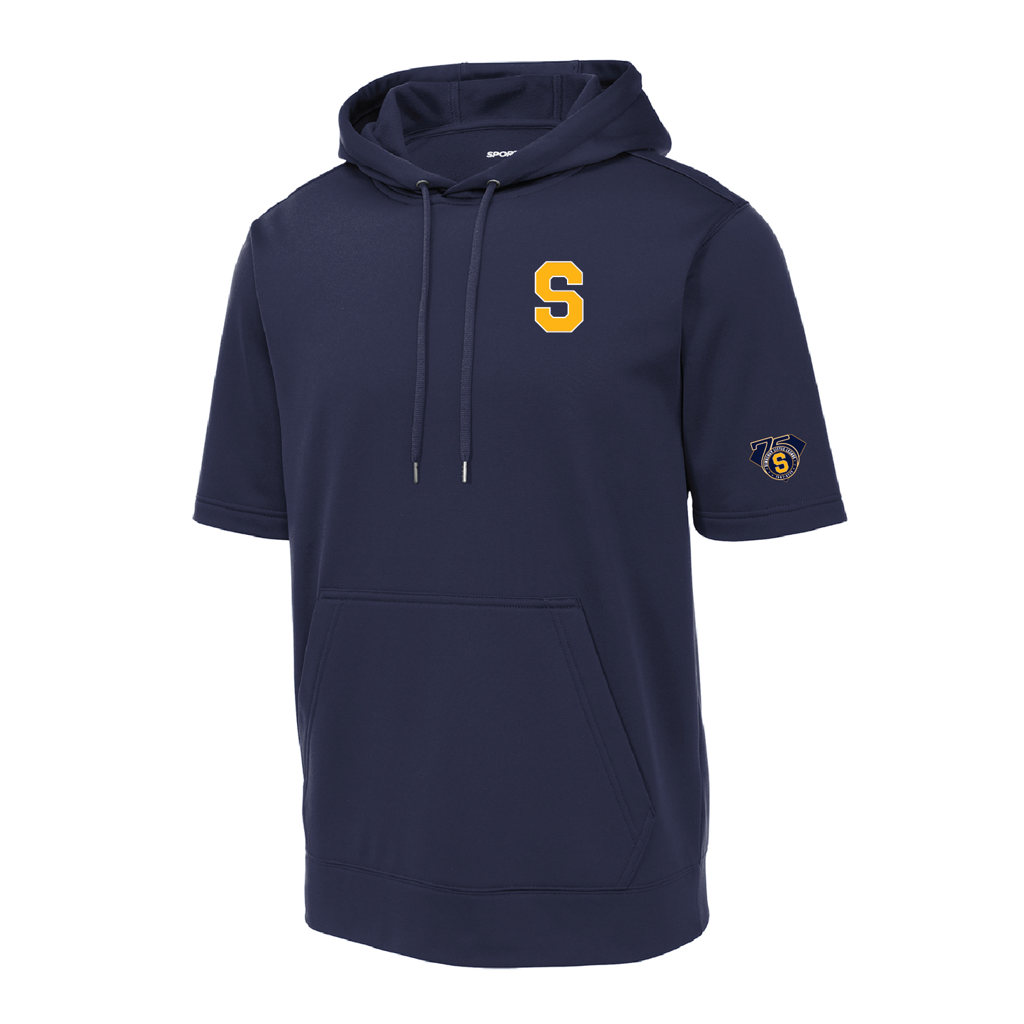 SLL: Sport-Tek Fleece Short Sleeve Hooded Pullover. ST251/ YST251 (Choose Logo Design)