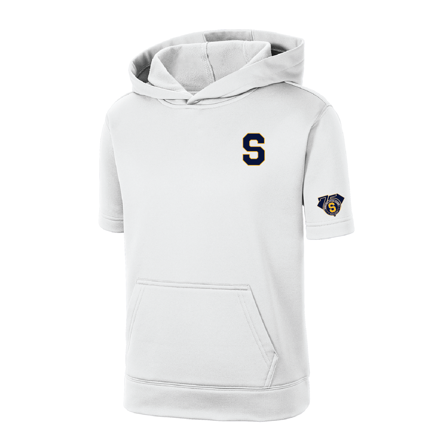 SLL: Sport-Tek Fleece Short Sleeve Hooded Pullover. ST251/ YST251 (Choose Logo Design)