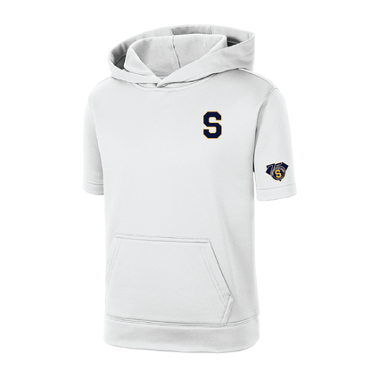 SLL: Sport-Tek Fleece Short Sleeve Hooded Pullover. ST251/ YST251 (Choose Logo Design)