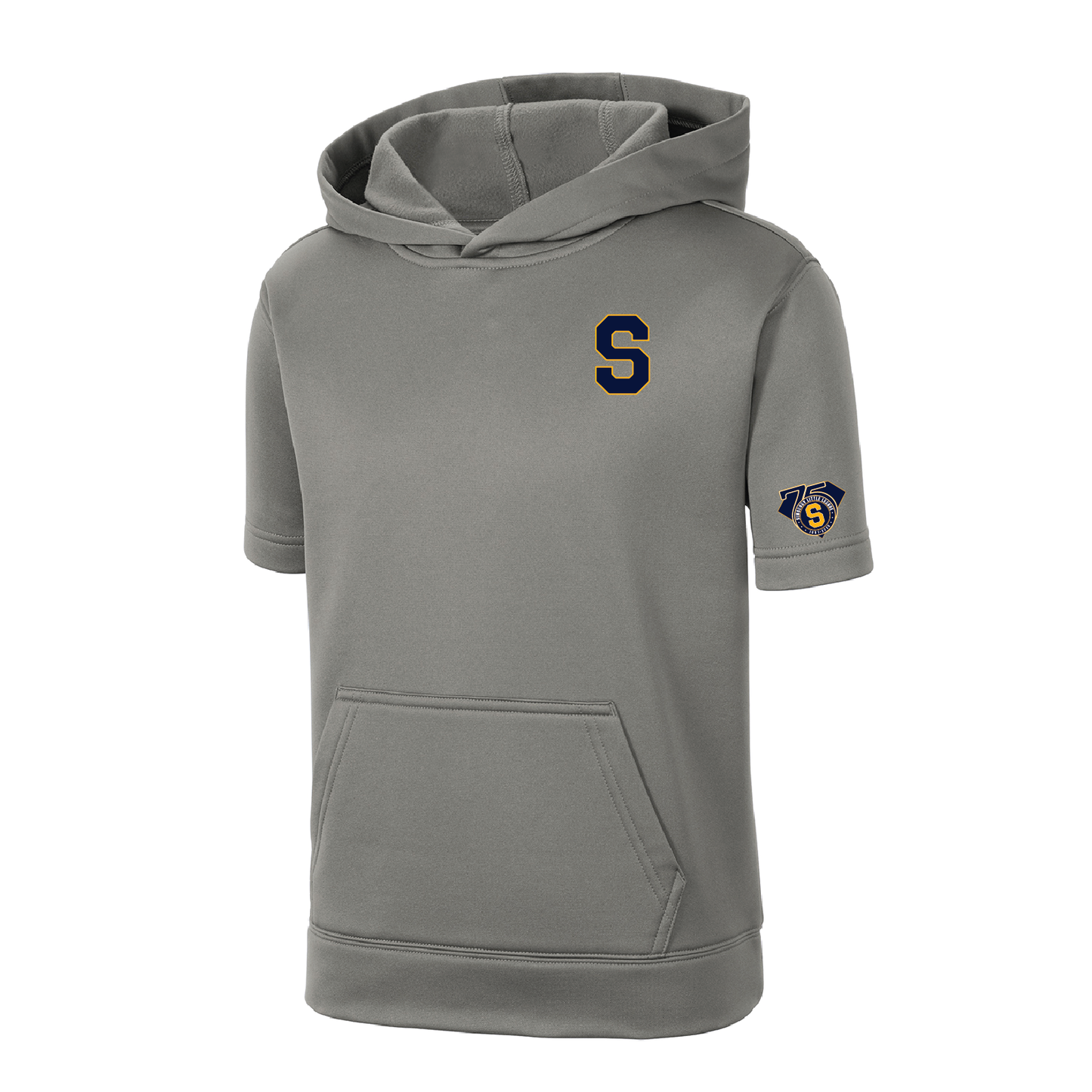 SLL: Sport-Tek Fleece Short Sleeve Hooded Pullover. ST251/ YST251 (Choose Logo Design)