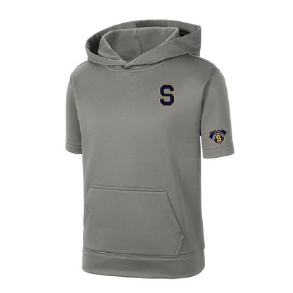 SLL: Sport-Tek Fleece Short Sleeve Hooded Pullover. ST251/ YST251 (Choose Logo Design)