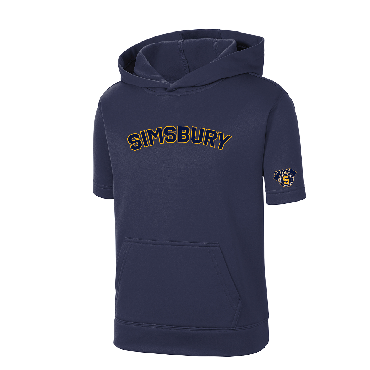SLL: Sport-Tek Fleece Short Sleeve Hooded Pullover. ST251/ YST251 (Choose Logo Design)