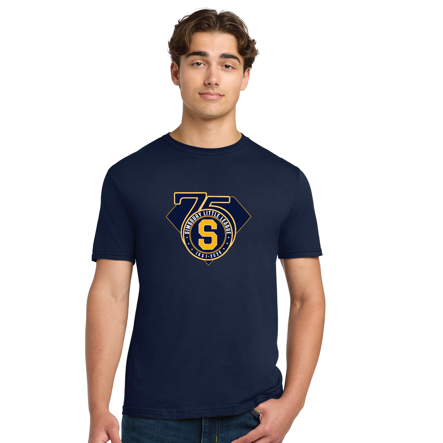 SLL 75th Anniv: Gildan Softstyle® T-Shirt. 64000 / 6400B /  64V00L: (75TH ANNIV FULL FRONT)