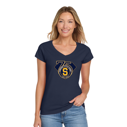 SLL 75th Anniv: Gildan Softstyle® T-Shirt. 64000 / 6400B /  64V00L: (75TH ANNIV FULL FRONT)