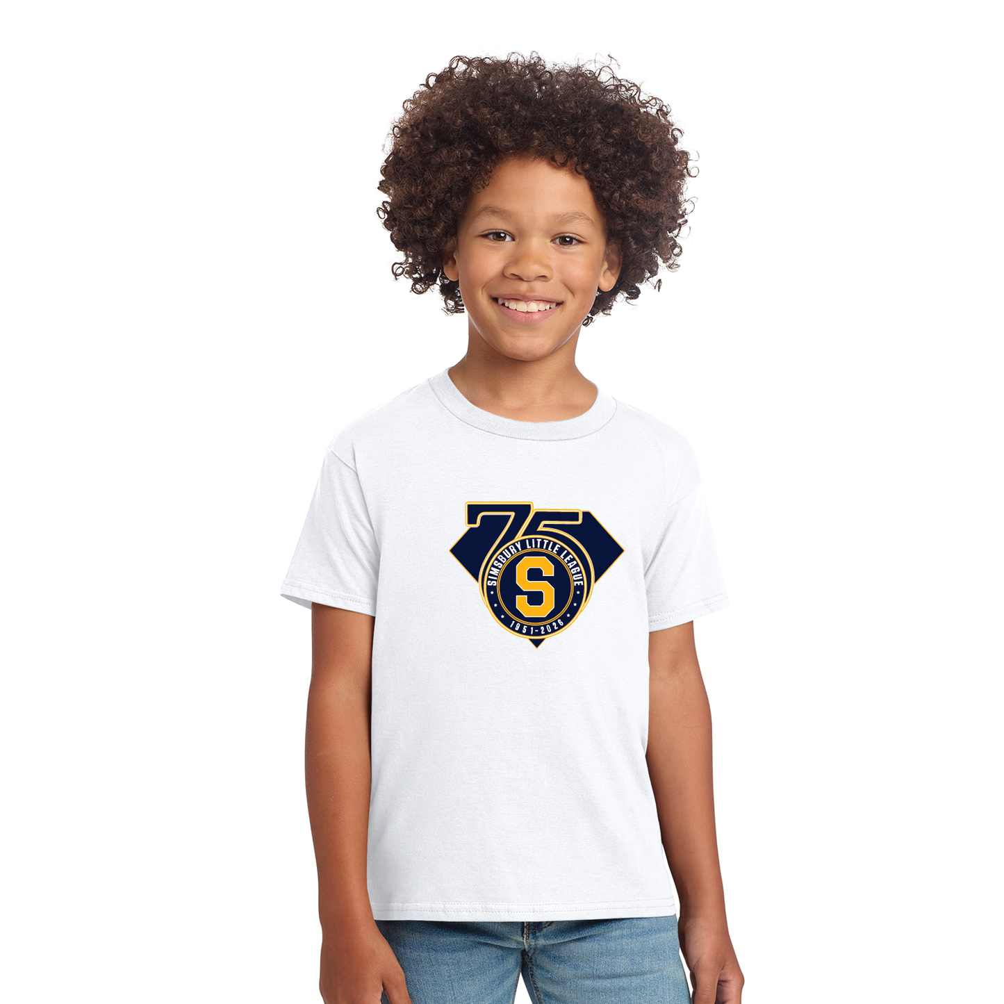 SLL 75th Anniv: Gildan Softstyle® T-Shirt. 64000 / 6400B /  64V00L: (75TH ANNIV FULL FRONT)