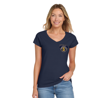 SLL 75th Anniv: Gildan Softstyle® T-Shirt. 64000 / 6400B / 64V00L: (75TH ANNIV. LEFT CHEST)