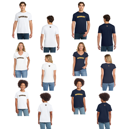 SLL 75th Anniv: Gildan Softstyle® T-Shirt. 64000 / 6400B / 64V00L: (SIMSBURY FRONT / 75TH BACK)