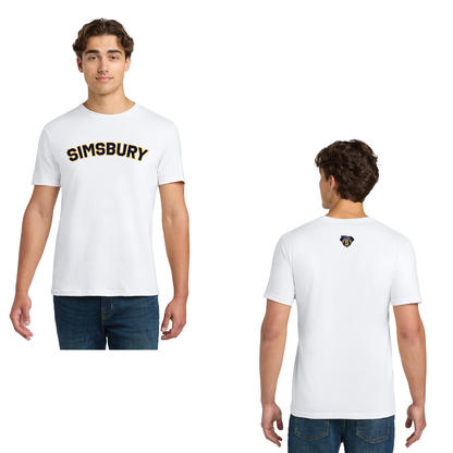 SLL 75th Anniv: Gildan Softstyle® T-Shirt. 64000 / 6400B / 64V00L: (SIMSBURY FRONT / 75TH BACK)