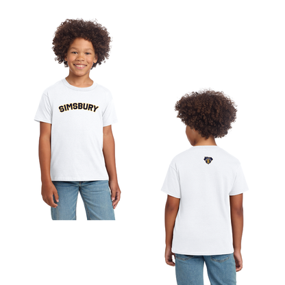 SLL 75th Anniv: Gildan Softstyle® T-Shirt. 64000 / 6400B / 64V00L: (SIMSBURY FRONT / 75TH BACK)