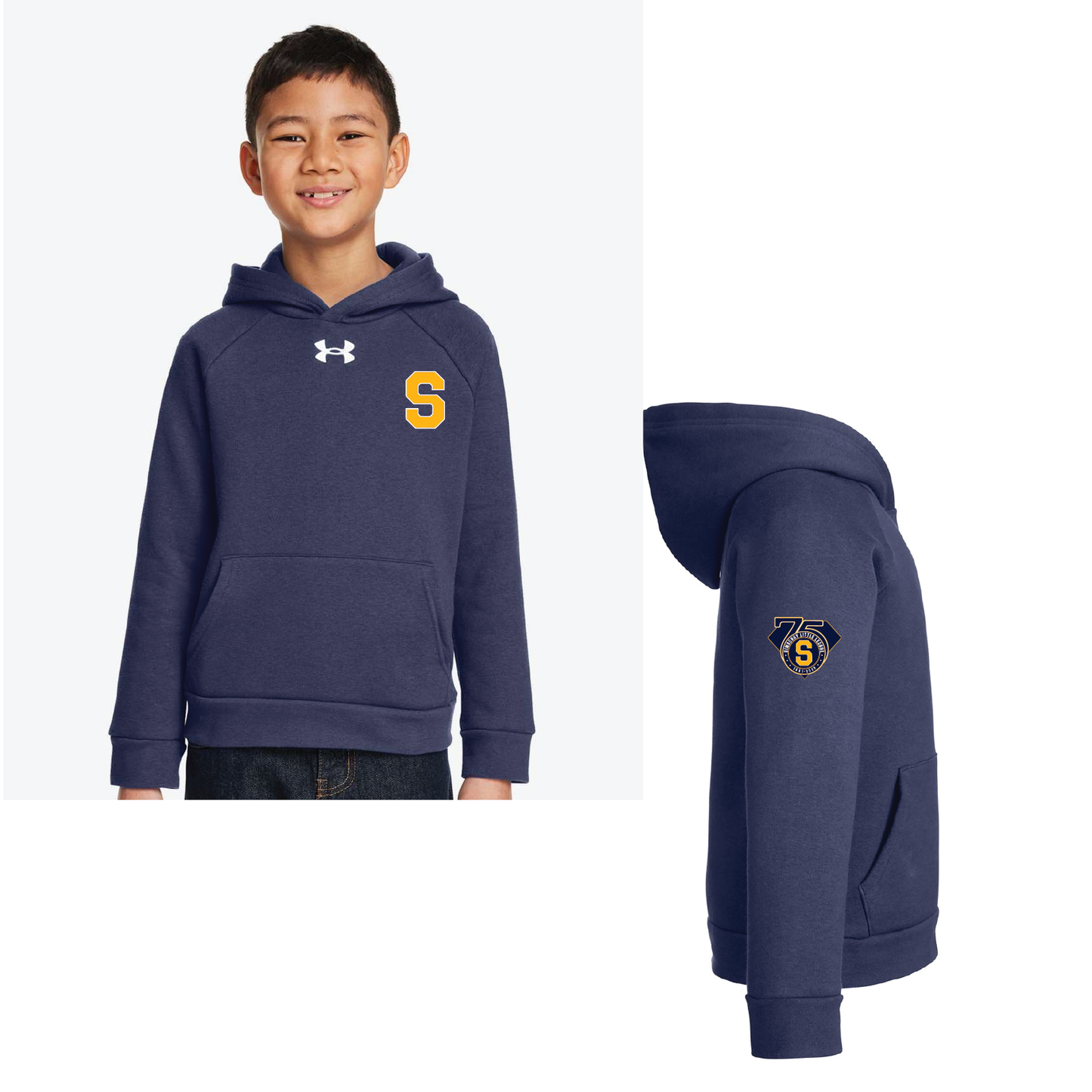 SLL: UA Rival Hoody 1379757/1379792 (Choose Logo Design)