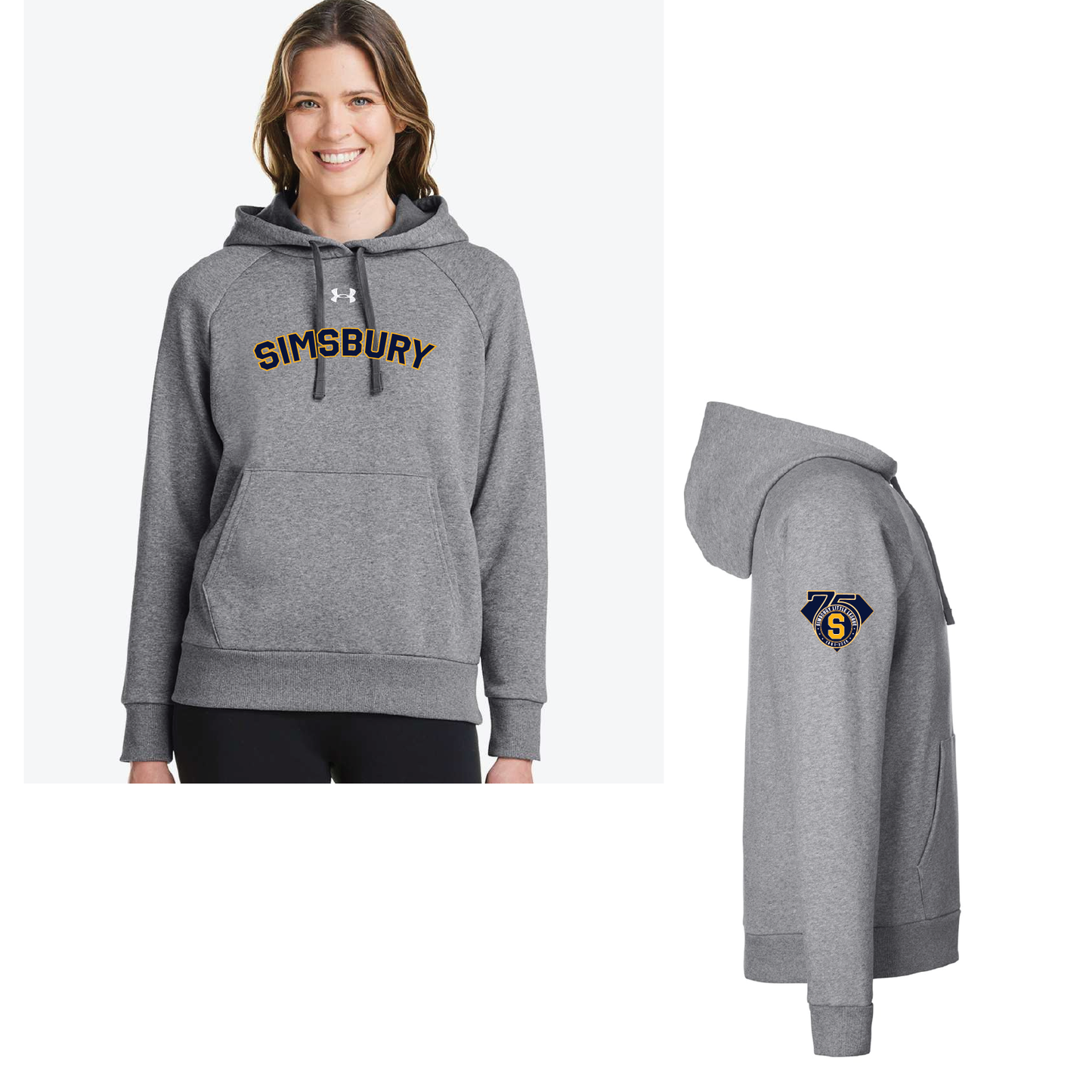 SLL: UA Rival Hoody 1379757/1379792 (Choose Logo Design)