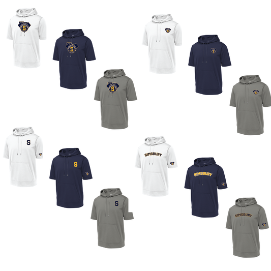 SLL: Sport-Tek Fleece Short Sleeve Hooded Pullover. ST251/ YST251 (Choose Logo Design)