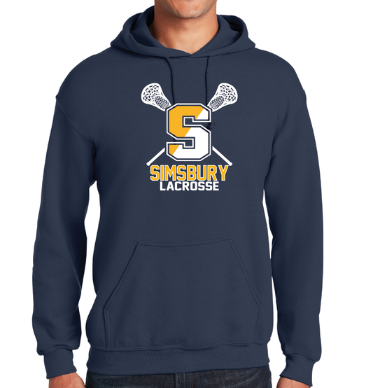 Hooded Sweatshirt Gildan 50/50: Simsbury Lax S Sticks